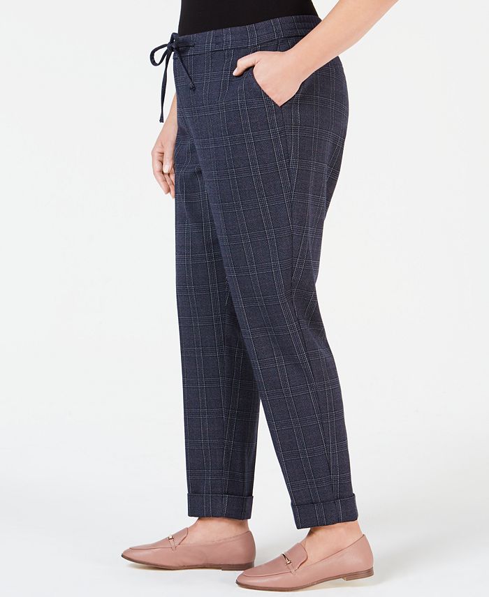 Charter Club Plus Size Plaid SlimLeg Pants, Created for Macy's Macy's