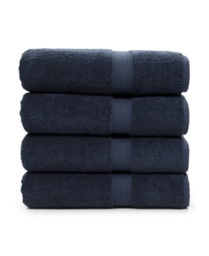 Linum Home Sinemis 4-pc. Bath Towel Set Bedding In Navy