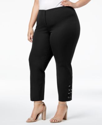 Alfani Plus Size Hollywood-Waist Pants 