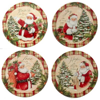 Holiday Wishes 4-Pc. Canape Plate asst.