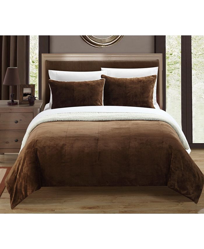 Chic Home Evie 2Pc Twin XL Sherpa Blanket Macy's