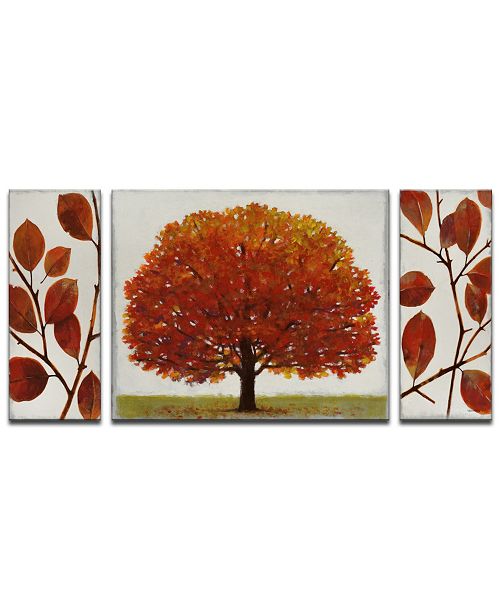 Ready2hangart November 3 Panel Botanical Canvas Wall Art Set