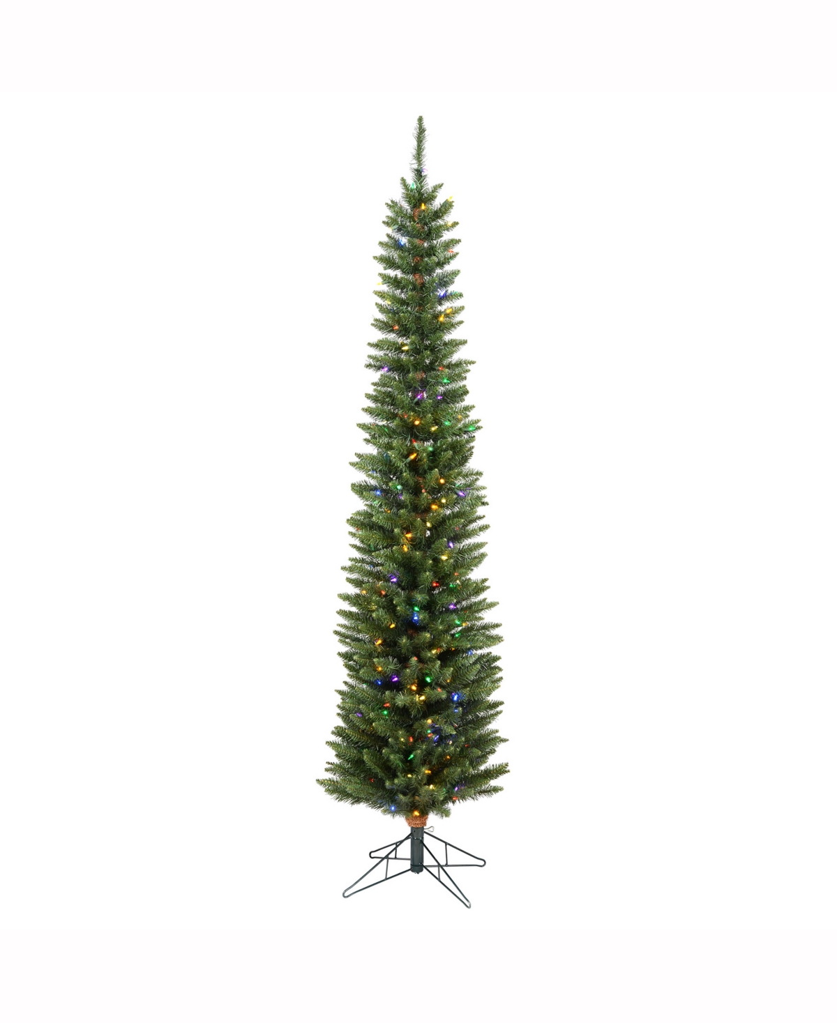 7.5 ft Durham Pole Pine Artificial Christmas Tree With 250 Multi-Colored Led Lights