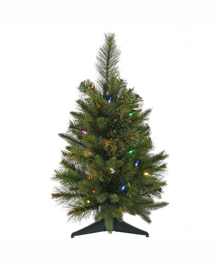 Vickerman 24 inch Cashmere Pine Artificial Christmas Tree With 30 MultiColored Led Lights Macy's