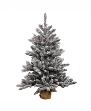 Vickerman 42 inch Flocked Anoka Pine Artificial Christmas Tree With 150 Warm White Led Lights