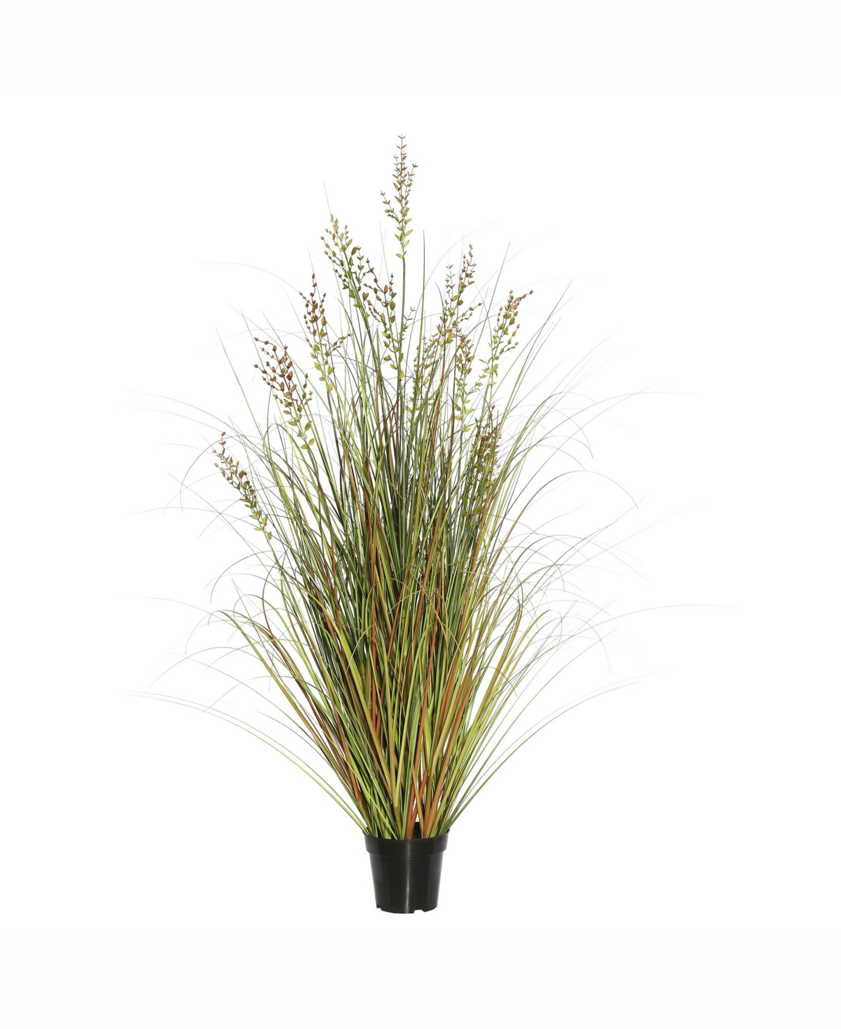 36" Pvc Artificial Potted Green And Brown Grass X 215 And Plastic Grass X 7