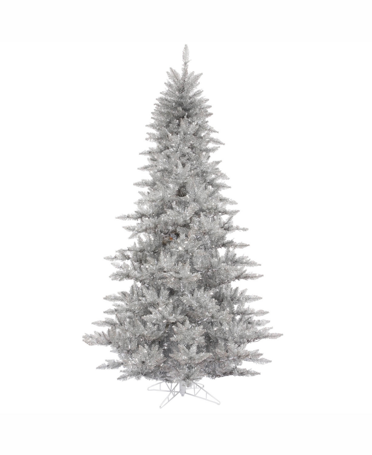 5.5' Silver Tinsel Fir Artificial Christmas Tree Unlit
