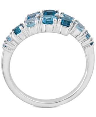 Blue Topaz Bypass Statement Ring (1-3/4 ct. t.w.) in Sterling Silver 