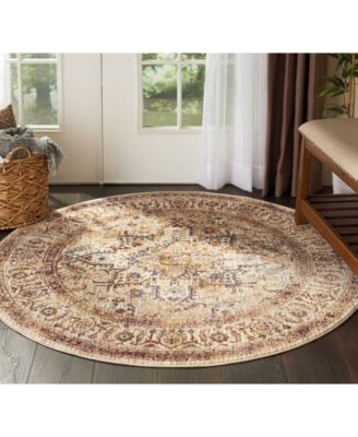 Taza Heriz 5' Round Area Rug