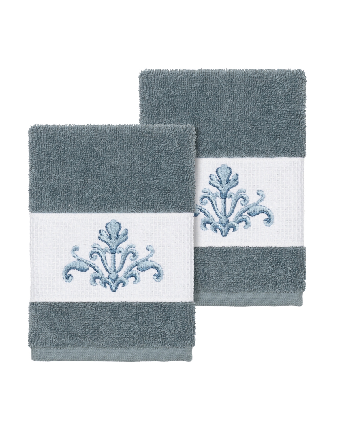 Linum Home Scarlet 2-pc. Embellished Washcloth Set Bedding