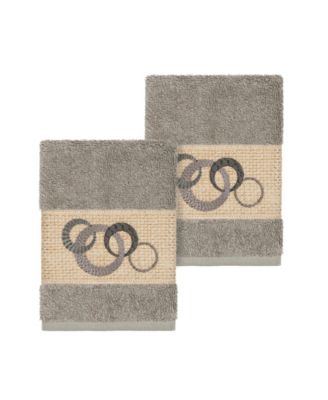 Annabelle 2-Pc. Embellished Washcloth Set