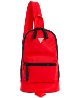 guess red sling bag