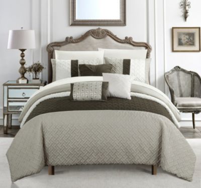 Chic Home - Osnat 10-Pc. Queen Bed In a Bag Comforter Set