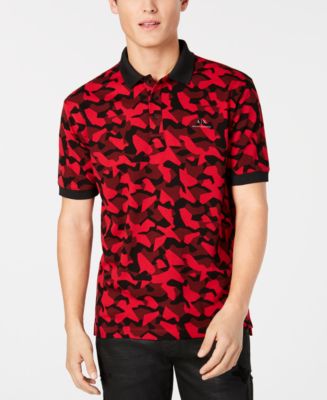 A|X Armani Exchange Men's Red & Black Camo Polo, Created for Macy's &  Reviews - Polos - Men - Macy's
