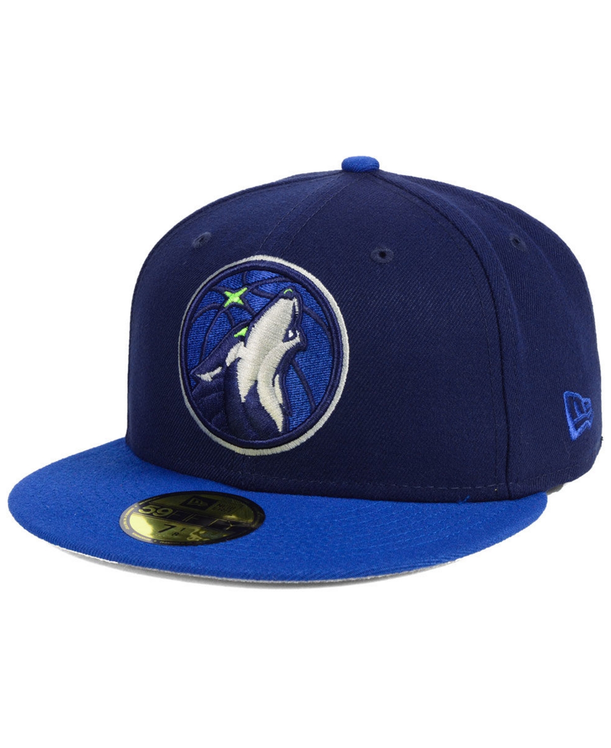 New Era Minnesota Timberwolves Basic 2 Tone 59fifty Fitted Cap In Navy,blue