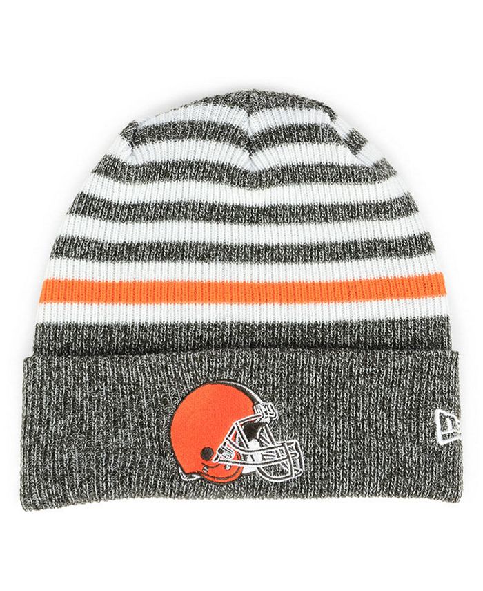 New Era Cleveland Browns Striped2 Cuff Knit Hat - Macy's