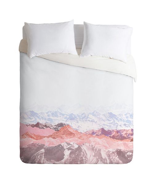 Deny Designs Iveta Abolina Pastel Mountains Iii Queen Duvet Set