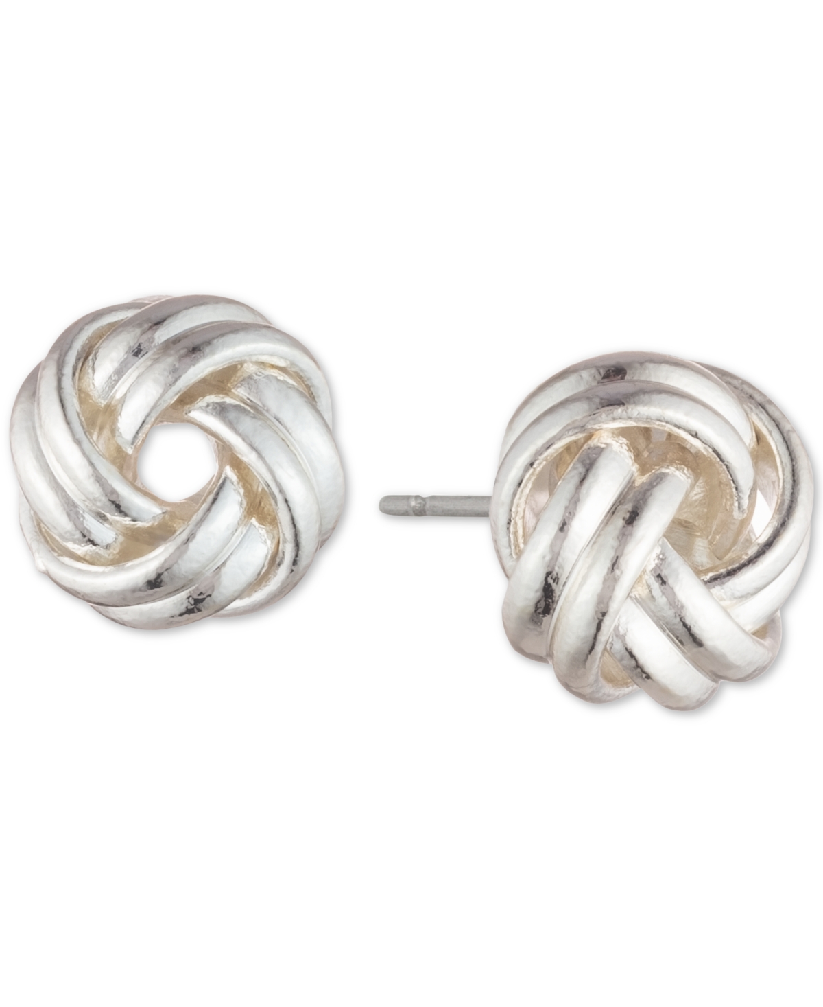 Knot Stud Earrings - Silver