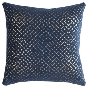 Rizzy Home Geometrical Design Polyester Filled Decorative Pillow, 20" X 20" In Blue