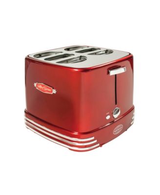 RHDT800RETRORED 4 Hot Dogs & Buns Pop-Up Toaster