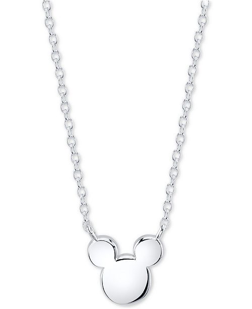 Unwritten Disney S Mickey Mouse Head Pendant Necklace In Sterling