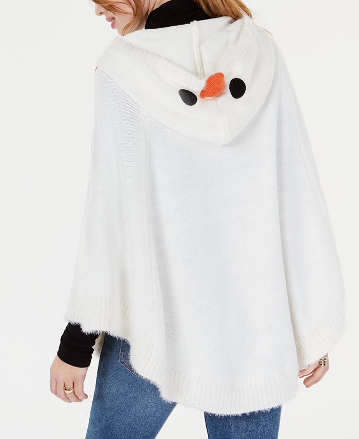 Snowman poncho sweater cheap