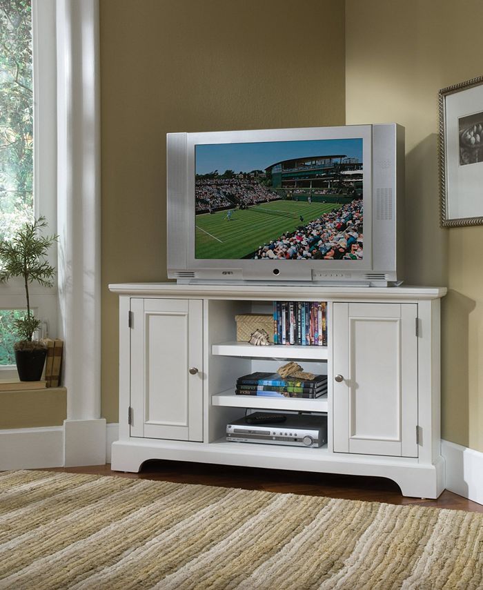 Home Styles Naples White Corner TV Stand Macy's