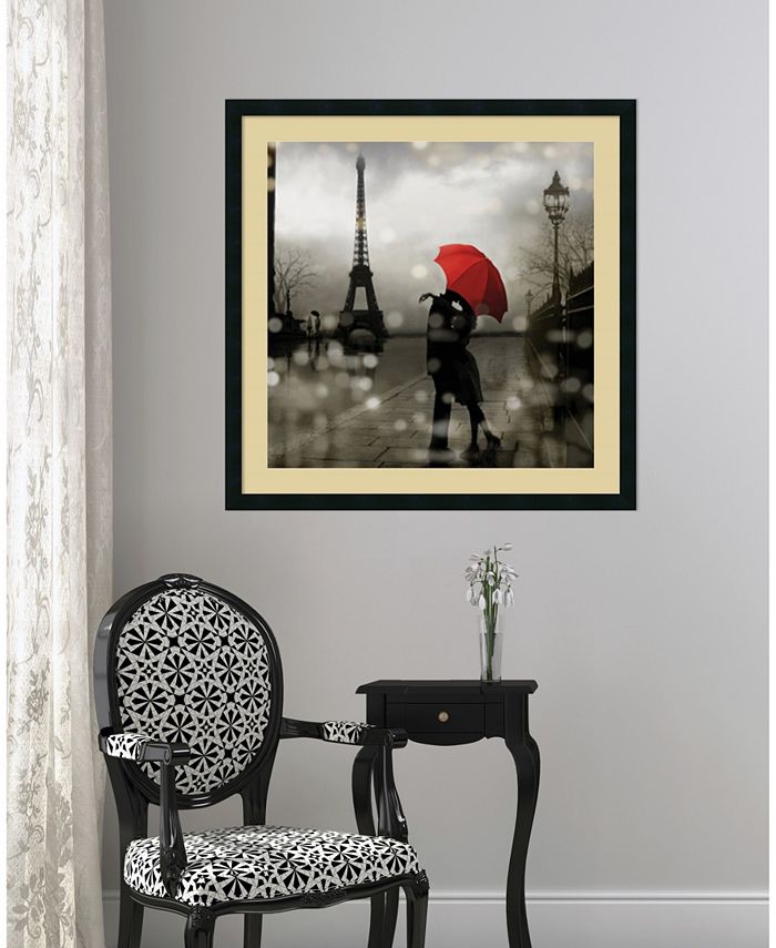 Amanti Art - Paris Romance 34x34 Framed Art Print