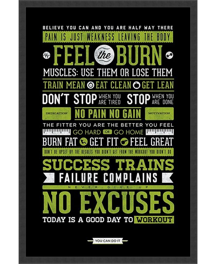 Amanti Art Gym Motivational Framed Art Print Macy's