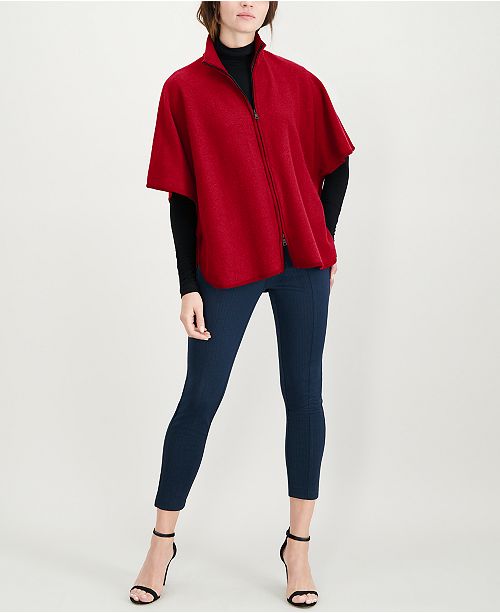 Anne Klein Zip Front Cape & Reviews - Sweaters - Women - Macy's