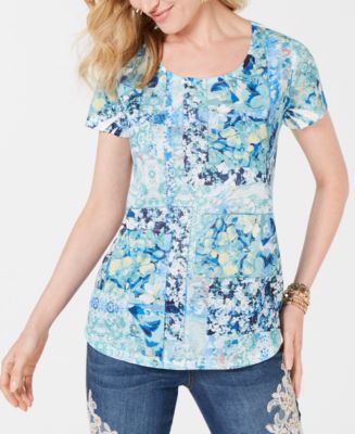 Style & Co Printed T-Shirt, Created for Macy's - Macy's