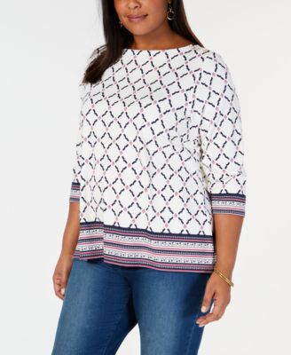 Charter Club - Plus Size Printed Top