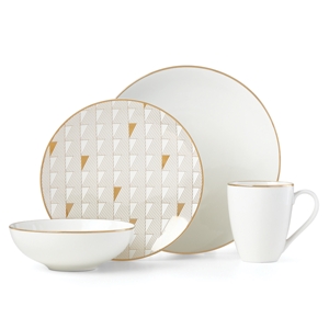 Lenox Trianna 4-pc. Place Setting With Gold Salad Plate In White