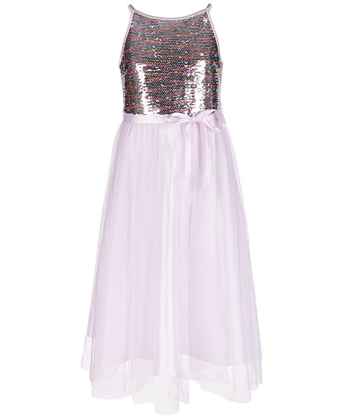 Girls rainbow sequin dress sales