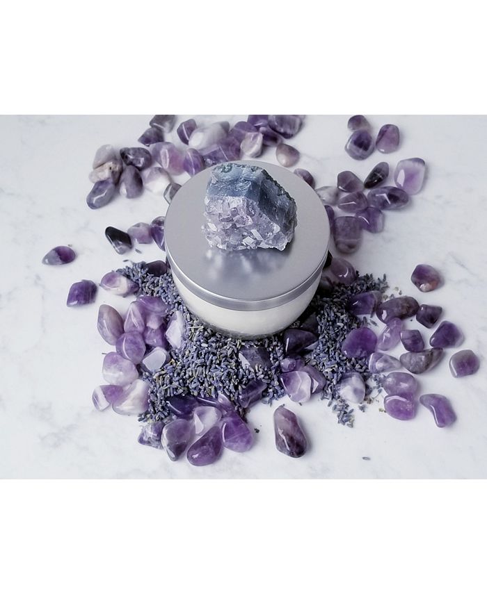 macys.com | Lifestone Inner Wisdom Natural Soy Candle with Amethyst Crystal: Lavender Essential Oil