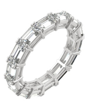 image of Moissanite Emerald Eternity Band (3-3/4 ct. tw.) in 14k White Gold