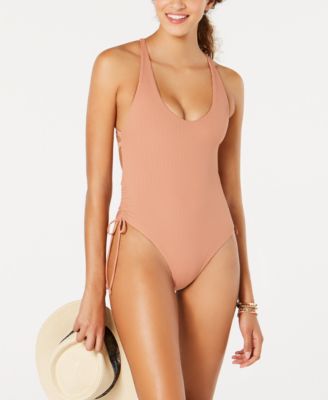 beige one piece swimsuit