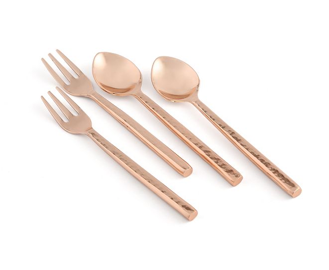 Thirstystone Hammered Copper Finish Cocktail Forks ...