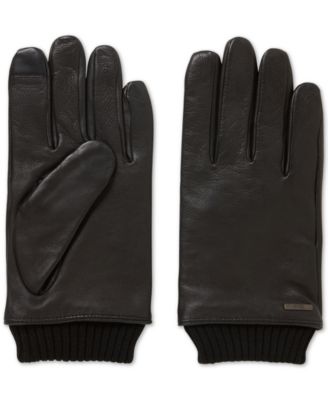 boss leather gloves mens