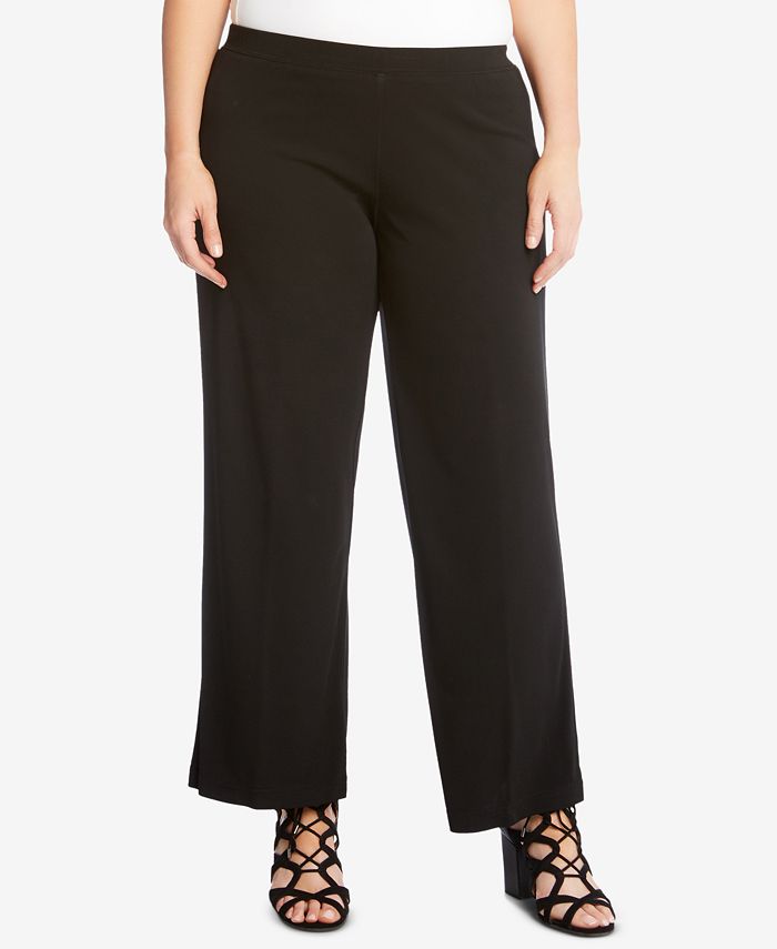 Karen Kane Plus Size Matte Jersey Pull-On Pants - Macy's
