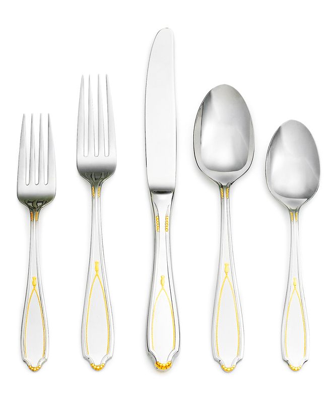 Yamazaki Flatware, Victoria Gold Accent 5 Piece Place Setting & Reviews