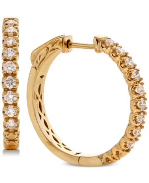 image of Diamond Hoop Earrings (5/8 ct. t.w.) in 14k Gold