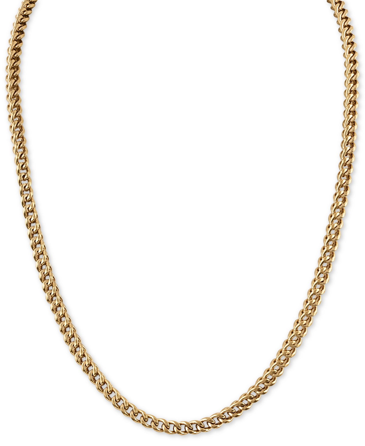 22" Foxtail Chain Necklace in Gold-Tone Ion-Plated Stainless Steel, Created for Macy's - Gold Tone