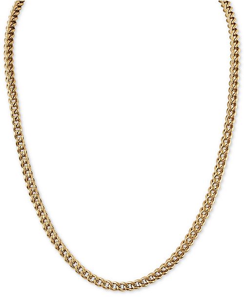 Esquire Men's Jewelry 22" Foxtail Chain Necklace in GoldTone Ion