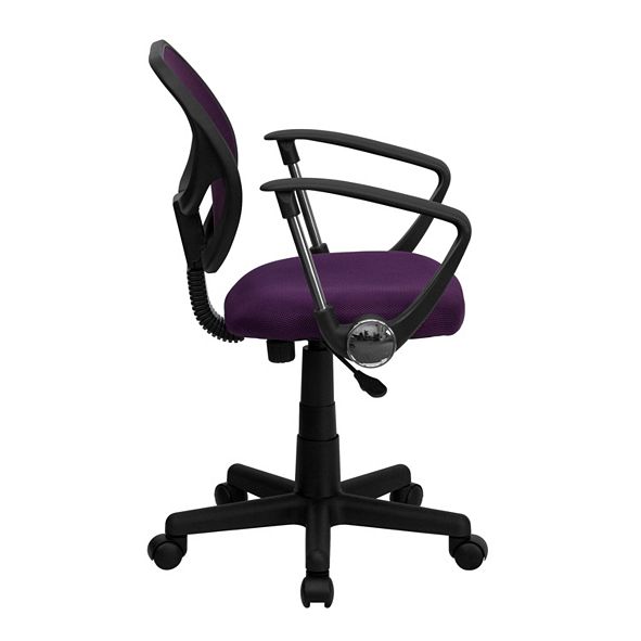 Flash Furniture Mid-Back Purple Mesh Swivel Task Chair With Arms & Reviews - Furniture - Macy&#39;s