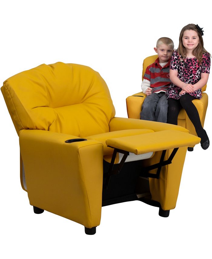 Flash Furniture - Vinyl Kid's Recliner - Beige