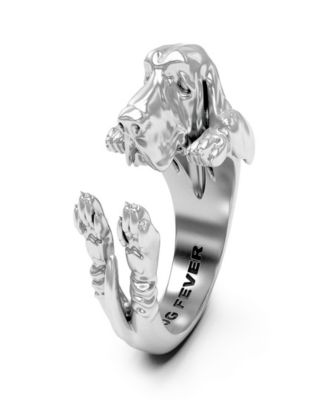 Dog Fever Basset Hound Hug Ring in Sterling Silver - Macy's