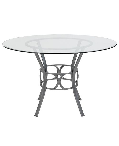 54 round glass table top replacement