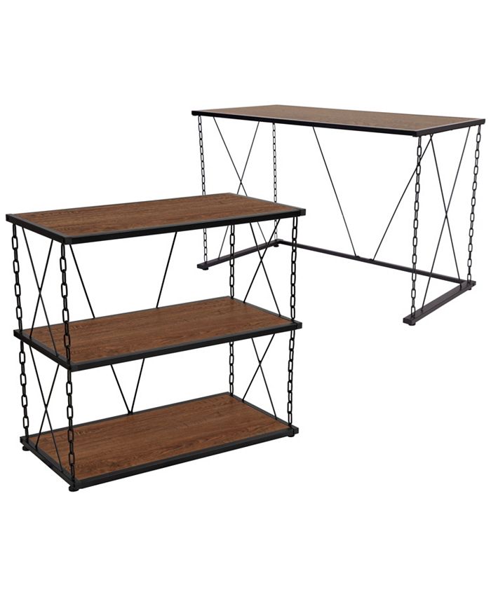 Flash Furniture Vernon Hills Collection Antique Wood Grain Finish