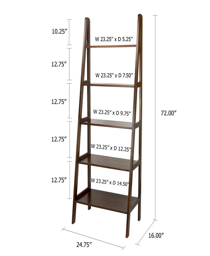 Yu Shan Shelf Ladder Bookcase - Macy's